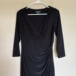Ralph Lauren Lauren Faux Wrap Sheath Dress Stretch Career Size 4 Long Sleeve Photo 1