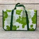 JUL Floral Print Green White Picnic Insulated Bag Vintage Style Cute Unique Photo 1