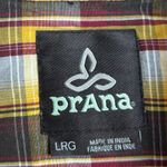 prAna  Men’s Plaid Casual Snap Button Up Lightweight Western Organic Cotton Shirt Photo 4