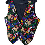 Vintage Nutcracker XL Ugly Christmas Vest Holiday Party Santa Teddy Bears Gifts Black Photo 0