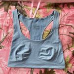 sky blue sports bra unlined racer back Photo 7