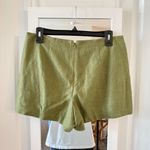 Tory Burch  Olive Green Linen-Blend Shorts Size 6 Photo 2