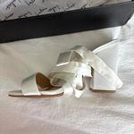 Lulus Alta Ivory Satin Lace-Up Heels Photo 5