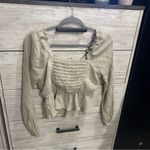 Celebrity Pink  Light Green Long Sleeve Crinkle Woven Top Size M Photo 4