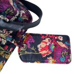 Vera Bradley Compact Traveler Bag Midnight Wildflowers Navy Blue Pink Green Photo 5