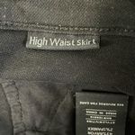 Vervet  Black Denim High Waist Distressed Skirt Photo 3