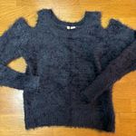 Anthropologie  Moth Gray Fuzzy Boho Chic Coastal Cowgirl Career Preppy Sweater S Photo 3