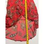Eyeshadow  Red Floral Print Dress Ruffle Sleeve Summer Casual Size S Photo 6