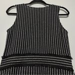 Derek Lam NWT  10 Crosby Waist Tie Peplum Tank Womens Size 6 Black White Textured Photo 5