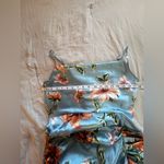 Women Floral Blue Midi dress Size Medium Photo 8