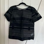 French Connection Black Silk and Velvet Top Photo 0