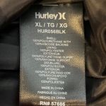Hurley XL Black Hooded Rain Jacket Full Zip Cargo Pockets Womens Boxy Streetwear Photo 6