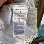 Banana Republic ⭐️  Light Grey Crewneck Crochet Hem Cotton Blend Tank Top XSMALL Photo 5