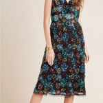 NWT Eva Franco Glenna Sequined Midi Dress festive cocktail black multicolor Size 12 Photo 0