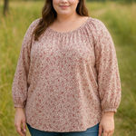 Wonderly  Women’s 2X Floral Peasant Blouse Tunic Top Cottagecore Fairy Forest Photo 0