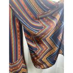 Wrangler Blouse Womens Small Multicolor Chevron Stripe Boho Poncho Top LW4624M Photo 5