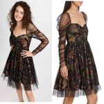 NWT $625 Cara Cara Ritchie Dress Multi Jacobean Black Size Medium Photo 4