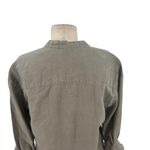 James Perse  Linen Drawstring Shirt Dress Greystone Sage Green Size‎ 3 / US Large Photo 11