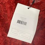 Nookie NWT Heaven Lace Set Crop Top and Pants in Red Sz Small $409 Photo 8