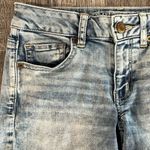 American Eagle  Outfitters super stretch midi light denim shorts embroidered- 4 Photo 1