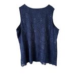 Catherines Sequin Lace Tank Top Sleeveless Party Plus Size 28W Blue Photo 7