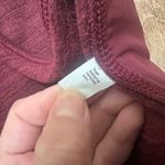 JoyLab | Burgundy Heathered High Neck Brushed Jersey Crisscross Sports Bra, M Photo 5