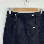 One Way LF Womens Black Corduroy Mini Skirt Size 10 Grunge Goth Dark Witchy Photo 1