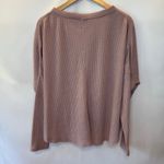 Out From Under  Purple Long Sleeve M Womens Waffle Knit Tie Detail Button Front Photo 3