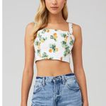 We Wore What Straight Neck Corset Crop Top Orange Womens Size XS Photo 0