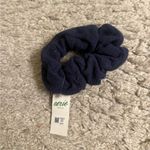 Aerie Navy Blue Holiday Christmas Fleece Scrunchie Photo 1