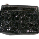 Coach Signature Stitch Black Patent Leather Wristlet Wallet Clutch Photo 0