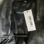 Nasty Gal Cropped Real Leather Belt Detail Moto Jacket Photo 5