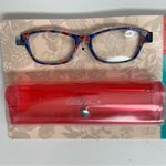 The Pioneer Woman Reading Glasses Heritage Protective Case Floral +1.50 Blue Red Photo 1