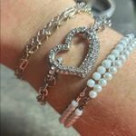 Swavorski Swarovski Silver Heart Toggle Bracelet Photo 3