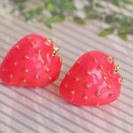 Pink Strawberry Earrings Photo 0