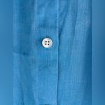 J. Jill Love Linen XS Linen Button Down Shirt in Turquoise Blue Photo 4