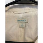 Sundance  Womens Linen Blend Blazer Floral Accent Cuff Jacket‎ Size M Photo 2