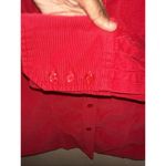 st. john's bay St John's‎ Bay Red Corduroy Button Down Shirt Small Chico Long Sleeve Photo 5