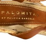 Paloma Barcelo Green Blue Striped and Leather Espadrilles Size 6.5 Tan Photo 6