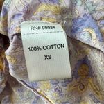 Love the Label Josepha Printed Smocked Short Sleeve Blouse Top Lavender XS Purple Photo 6