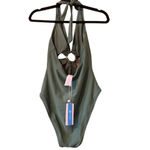 Cupshe  halter neck one piece swimsuit with cutout gold accent M Photo 2