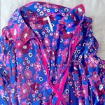 Free People Vintage  Blue and Pink Bishop Sleeve Mini Dress Only dressed Photo 5