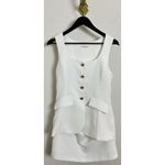 Amanda Uprichard  Kya Romper in Ivory Size Medium Photo 4