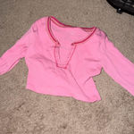 Urban Outfitters  Top Crop Long sleeve pink Photo 0