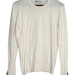 ZARA Soft Knit Hem Lined Detail Long Sleeve Crew Neck Sweater Cardigan 2XL Cream Photo 0