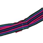 1990s Vintage Woven Braided Colorful Belt Pink Purple Green Black Photo 1