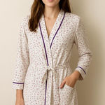 Vintage Floral Robe White and Purple Size undefined Photo 0