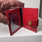 Vintage BOSCA Wallet credit‎ card holder black and red leather Photo 1
