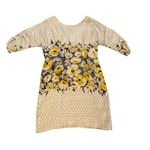 Anthropologie MEADOW RUE Plena Peppered Polka Dot Floral Yellow Shift Dress Size 10 Photo 12