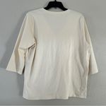 L.L.Bean π¦ Cream Mid Sleeve Blouse Casual Supima Cotton 1X Photo 2